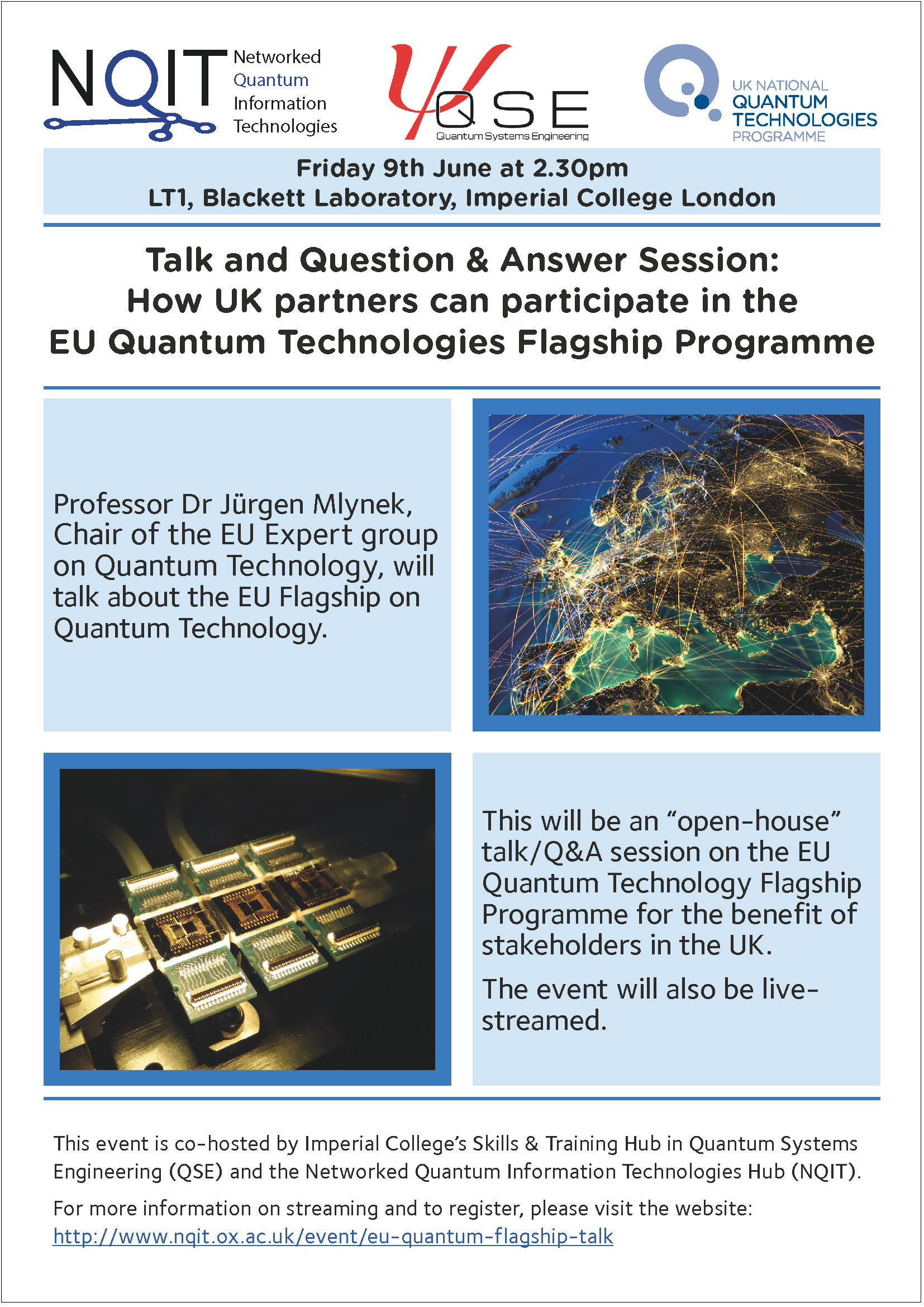 Question and Answer session: How UK partners can participate in the EU Quantum Technologies Flagship Programme Question and Answer session: How UK partners can participate in the EU Quantum Technologies Flagship Programme