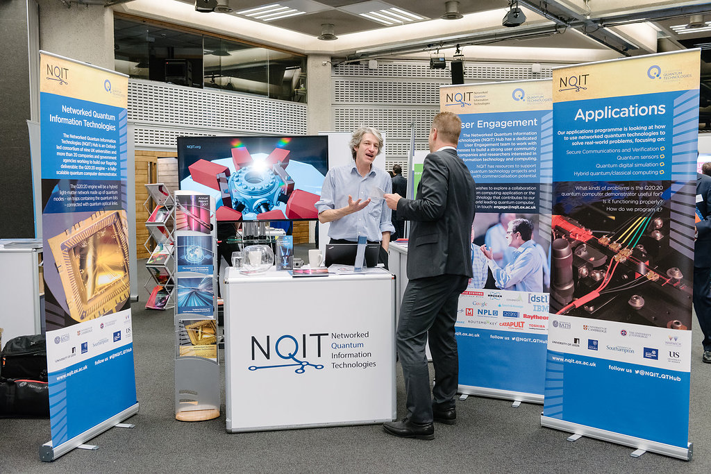 Engaging with visitors at the NQIT Stand Engaging with visitors at the NQIT Stand